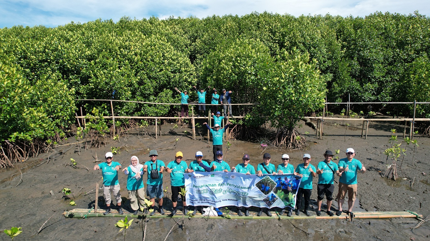 Kolaborasi PT Sankyu–KEHATI dan YKL Indonesia Pulihkan Mangrove Lantebung, Perkuat Ruang Terbuka Hijau Makassar